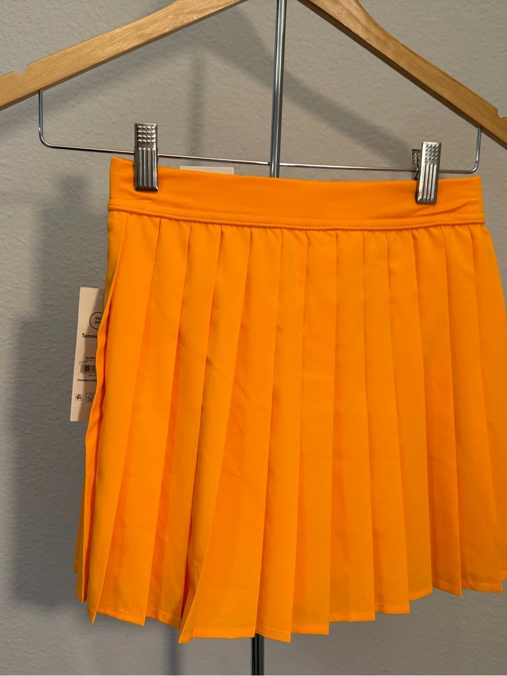 No Boundaries Bright Orange Pleated Circle Skirt